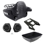 Trunk Rack Backrest Speakers Mount for Harley Touring Glide (2014–2026)