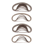 Set of 25 Abrasive Sanding Belts for Wood, Paint, Metal