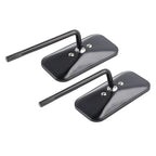 Retro Rectangular Clamp On Black Mirrors for Honda CB250 CB350 CB450 CB750 (1970–1980)