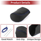 1 Pc Gear Shift Knob Cover for Honda HR-V (2023–2024) Black Blue Faux Leather