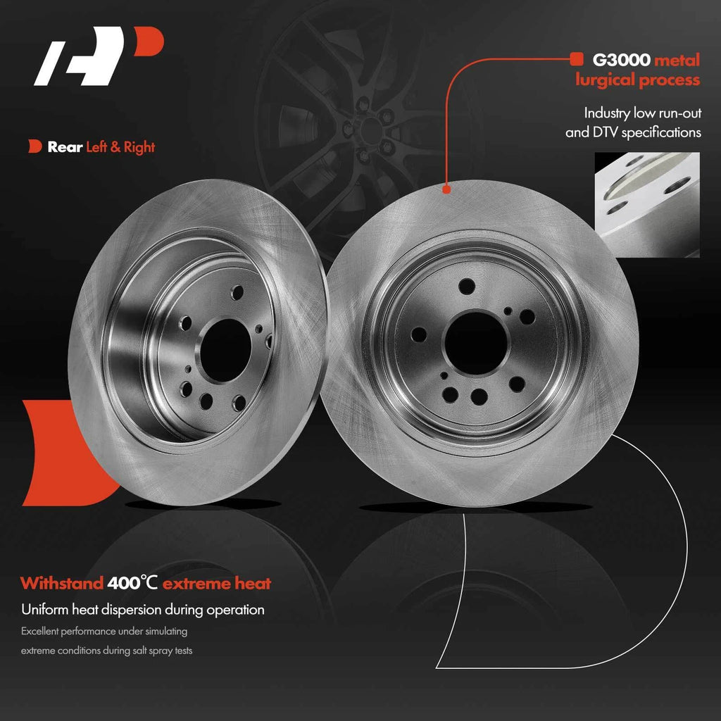 Ceramic Brake Pads & Rear Disc Rotors for Toyota RAV4 (2004–2005)