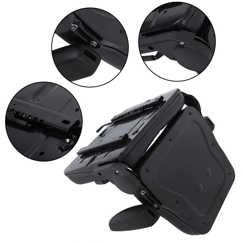 Foldable Sliding Rail Seat with Armrests for Universal Tractors Forklifts