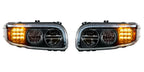 Premium Blackout LED Headlights w LED DRL Turn for Peterbilt 388 389 (2015–2025)