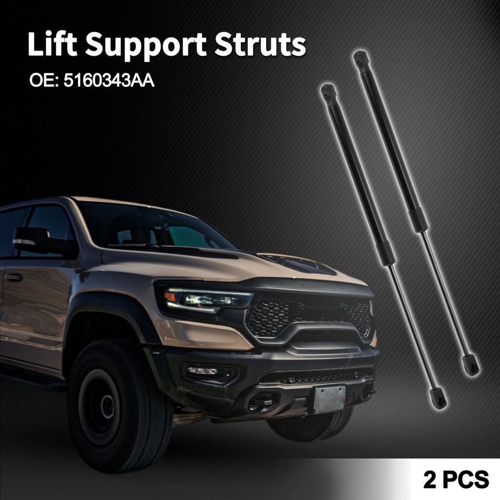 2X Front Hood Lift Supports Struts No. 5160343AA for Dodge Ram 1500 