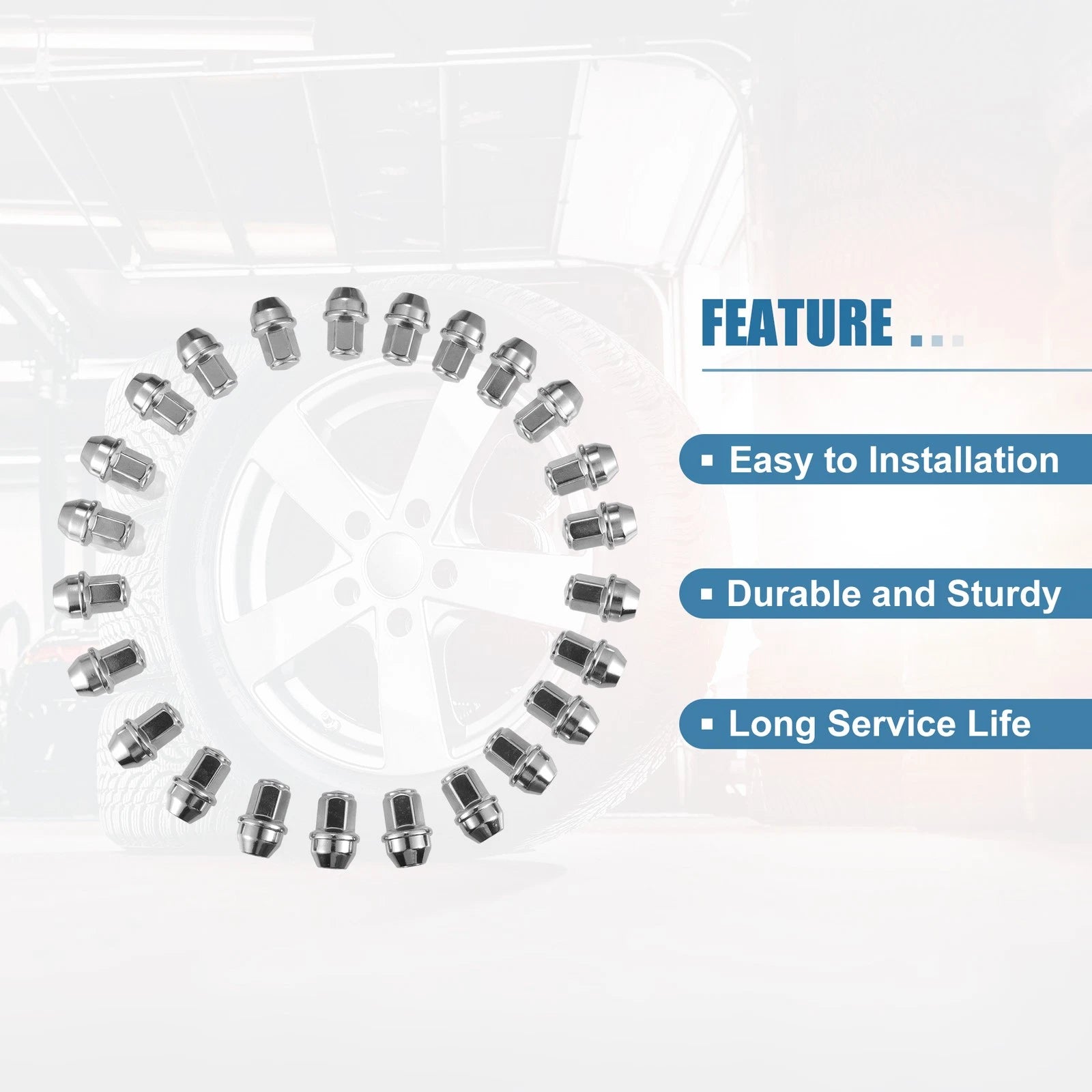 24pcs Wheel Studs M14x1.5 No.ACPZ1012B for Ford F-150 (2015–2023)