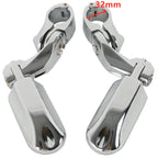 32mm Short Angled Highway Engine Guard Foot Pegs for Harley Touring