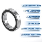 Deep Groove Ball Bearing 6909DDU for Scooter Skateboard Wheel (P5 45x68x12mm)