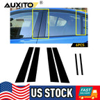 Set of 6 Black Pillar Post Trim Covers for Dodge Charger (2011–2021)