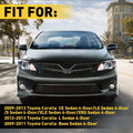 2X Roof Drip Molding Trim for Toyota Corolla (2009–2013) Black