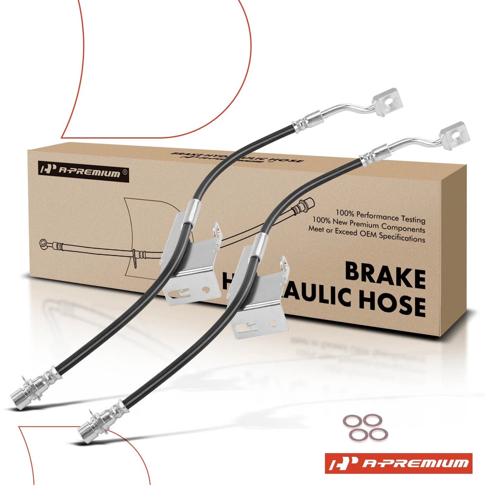 2X Front Brake Hydraulic Hose for Chevy Silverado 3500 (2011–2013, 2015)