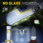 2X AUXITO 9012 LED Headlight Bulbs Kit 48000LM 6500K for High/Low Beam