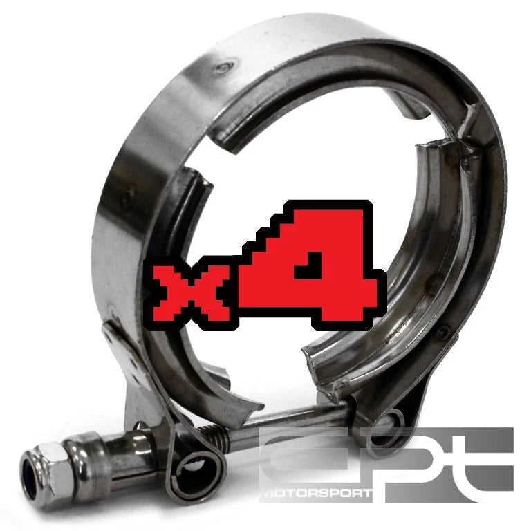 X4 3.5" Stainless V-Band Bolt Clamp for Turbo Flange Downpipe Wastegate
