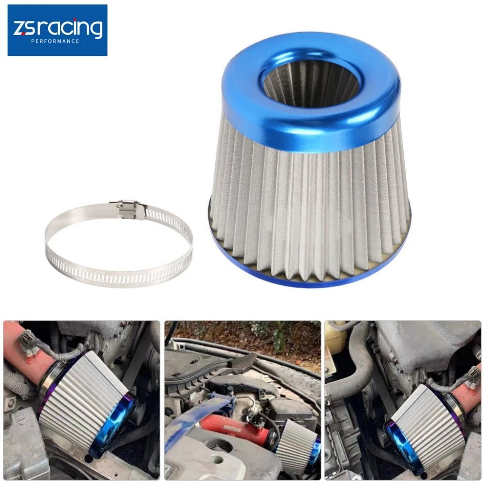 3" 76mm Reusable Stainless Steel Air Filter for Cold Air Intake