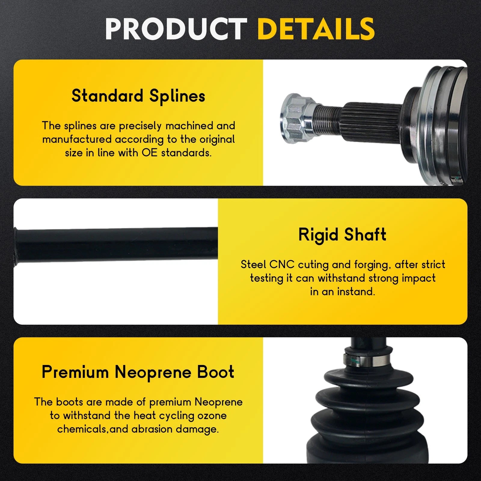 CV Axle Shaft Assembly for Lexus GS350 (2013–2020)