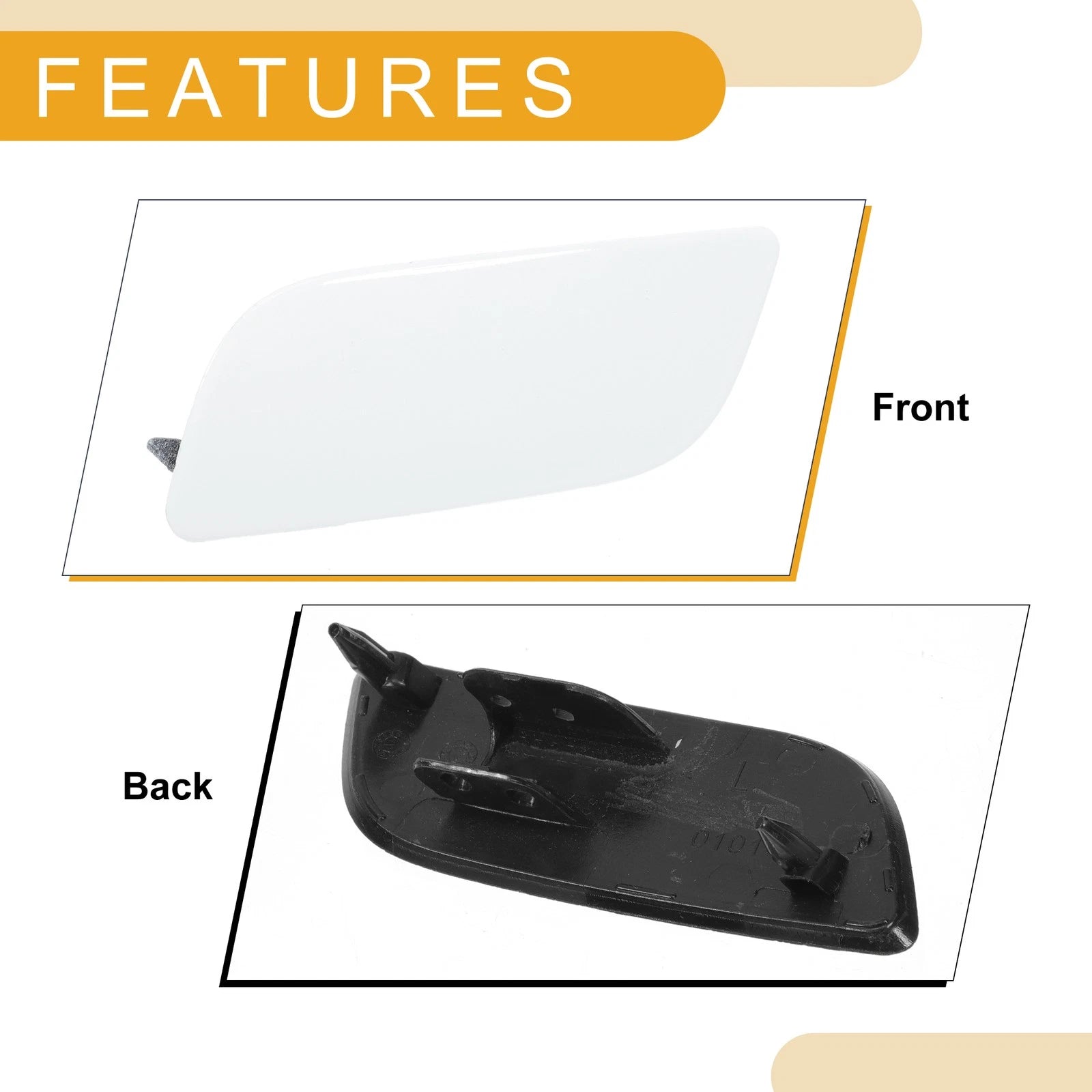 Front Left Washer Nozzle Cover Cap for Audi TT (2009–2015) 1 Pcs White