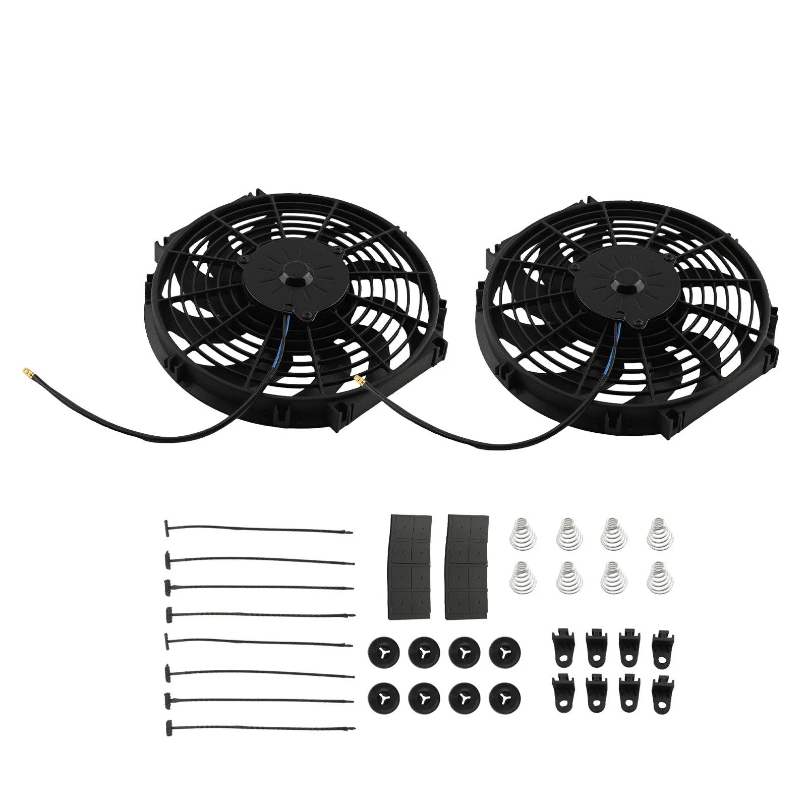 2Pcs 12 Inch Slim Radiator Cooling Fan 240W for Universal Radiator