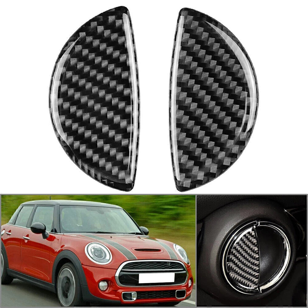 2X Carbon Fiber Door Handle Cover Trim for BMW Mini Cooper (2003–2018)