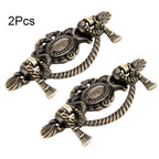 Set of 6 Zinc Alloy Antique Handle Knob Pulls for Jewelry Box Cabinet Drawer