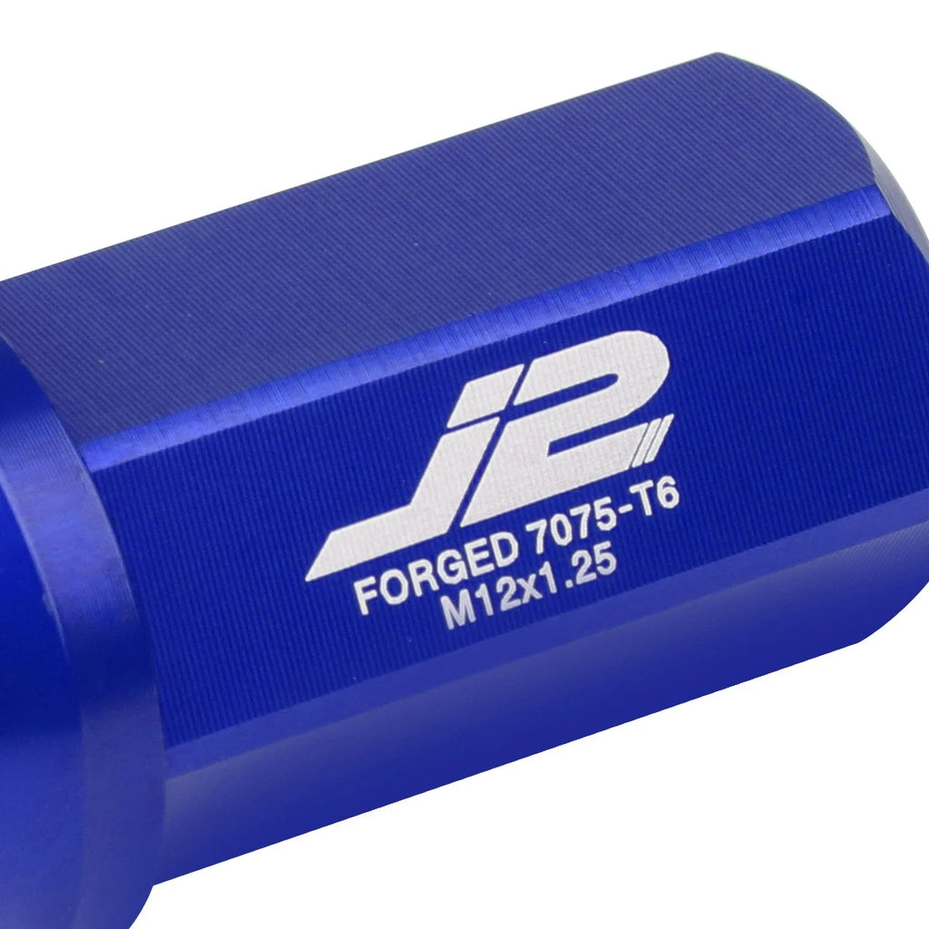 20Pcs J2 7075-T6 Forged Aluminum Open-End Lug Nuts + Adapter for