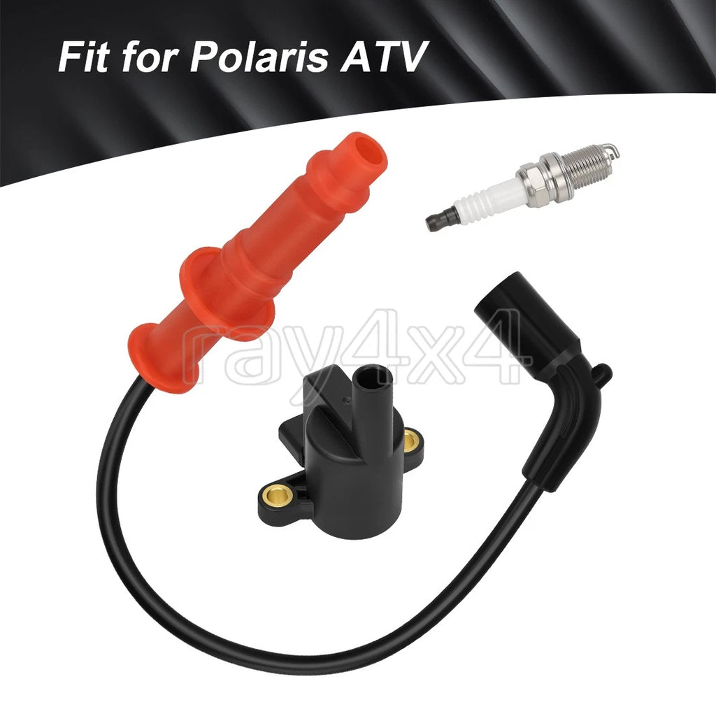 Ignition Coil with Wire Cap & Spark Plug for Polaris Sportsman 550 XP X2 (2011–2014)