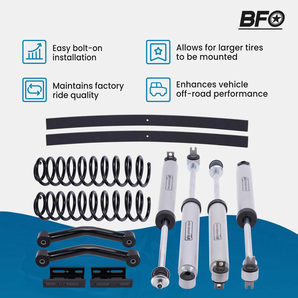 3in Suspension Lift Kit with Control Arms for Jeep Cherokee XJ (1984–2001)
