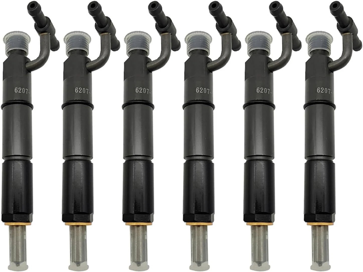 Set of 6 Fuel Injectors 6202-13-3110 for Komatsu D20 D21 WA50 PC100 PC120