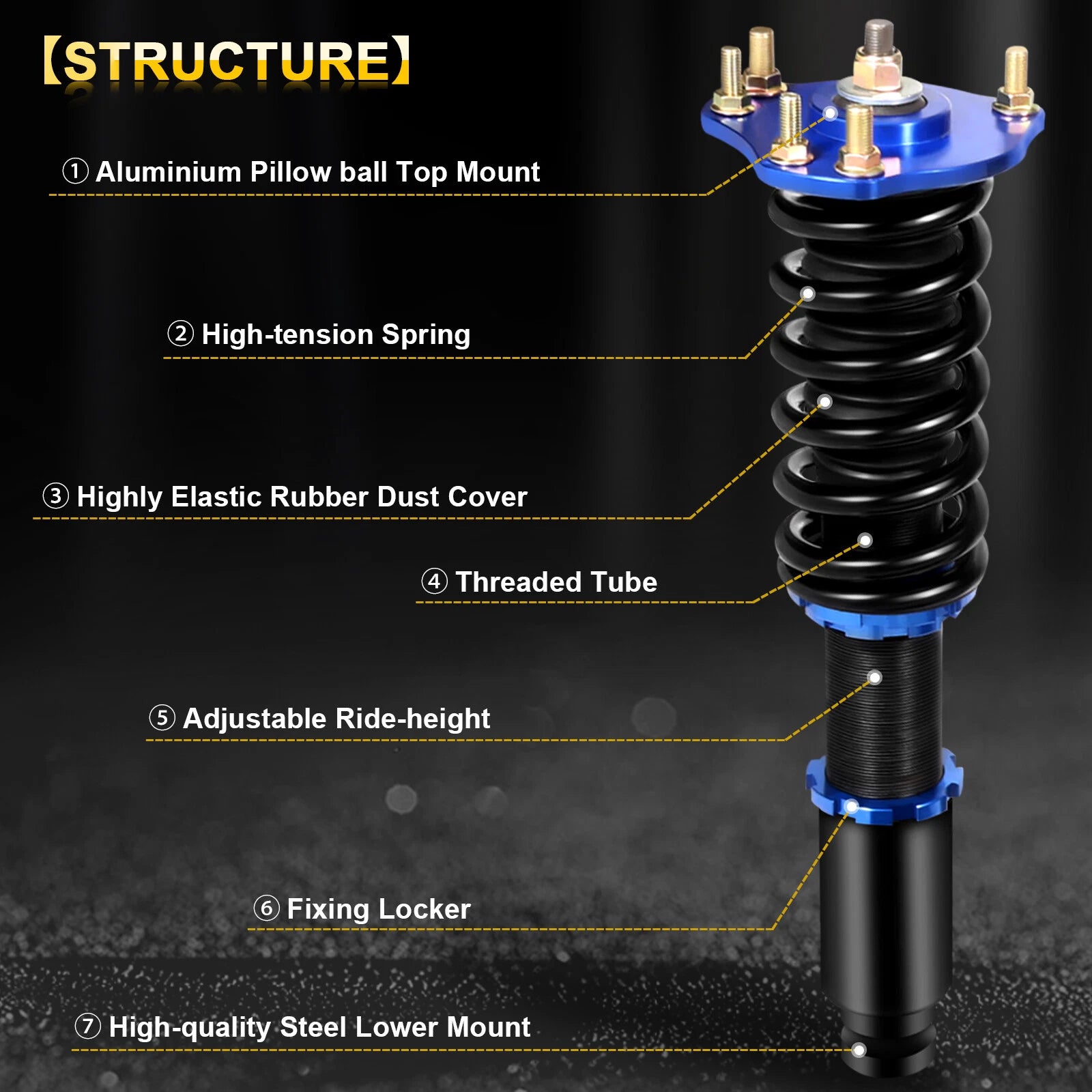 Coilover Shocks Struts Spring Kit for Honda Prelude (1992–2001)