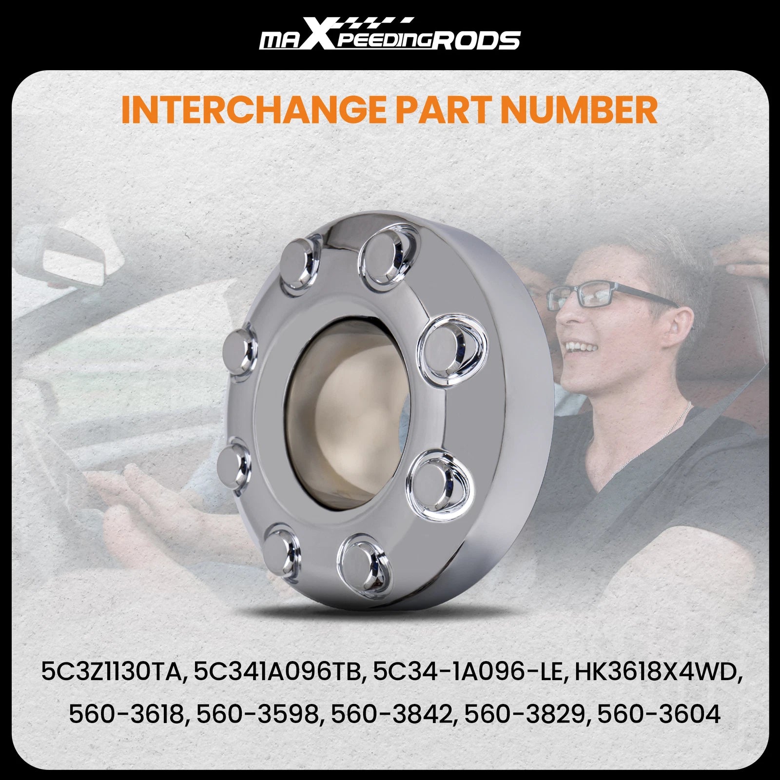 2 Wheel Center Hub Caps for Ford F350 F-350 Dually (17" x 6.5")