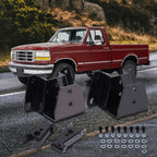3" - 4" Drop Shackles & Hangers Lowering Kit for Ford F100 F150 (1973–1996)