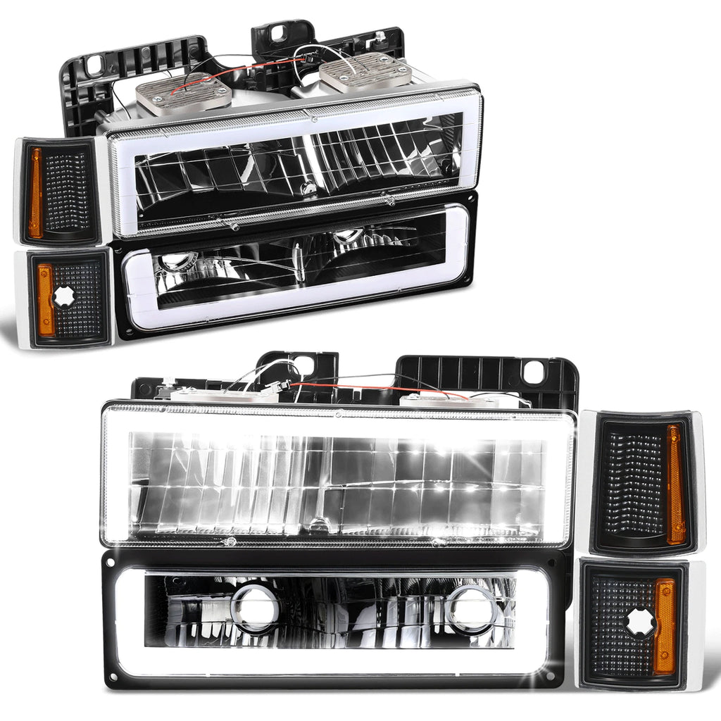 LED Headlight & Signal + Amber Corner Lamp for GMC C/K 1500-3500 (1994–2000)