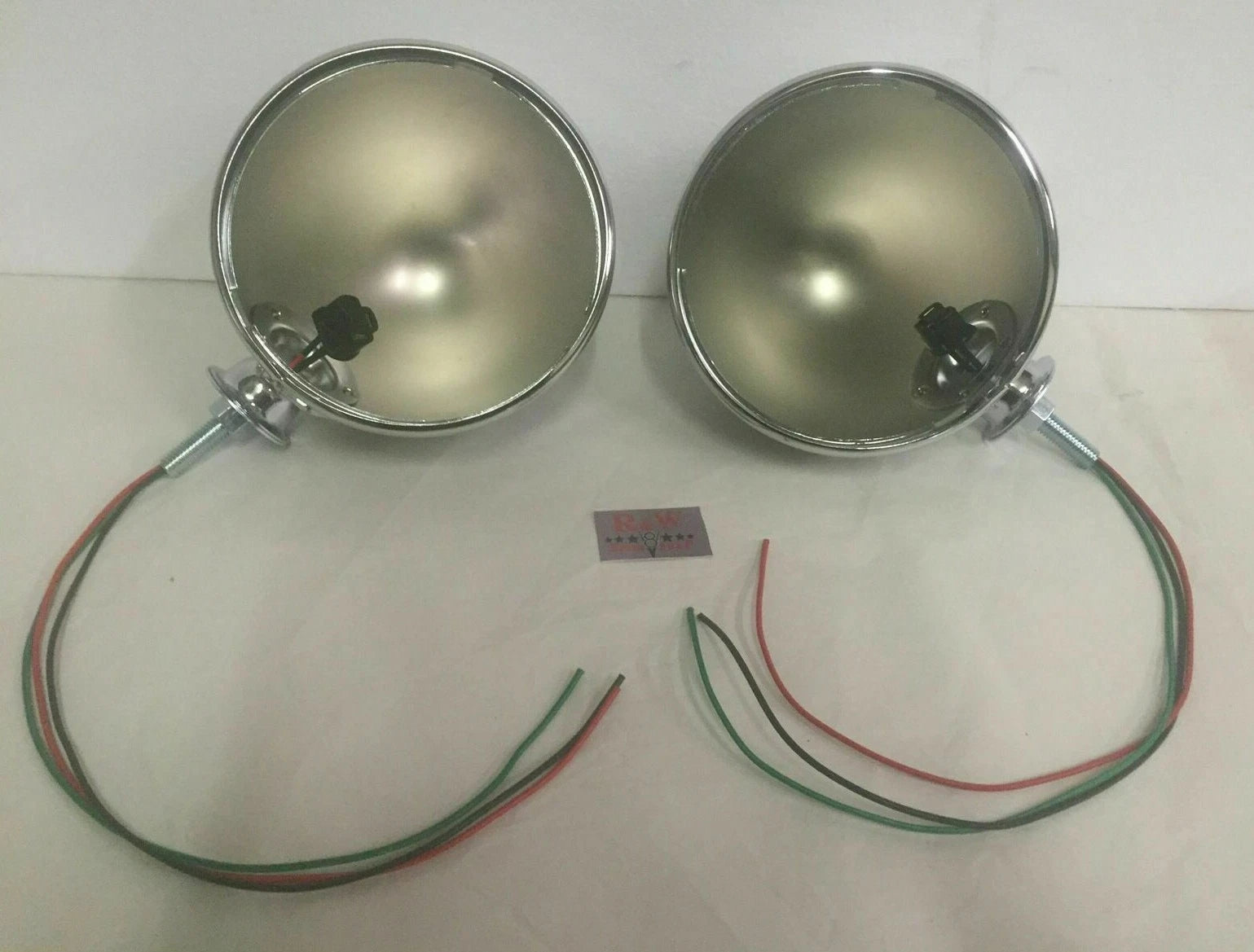 7 Inch Seal Beam Headlights with Bulbs for Ford FOMOCO Chrome Dietz Buckets (1953–1956)