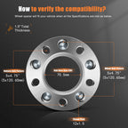 2X 1.5" Hubcentric Wheel Spacer 5x4.75 12x1.5 for Chevrolet Corvette Pontiac GMC