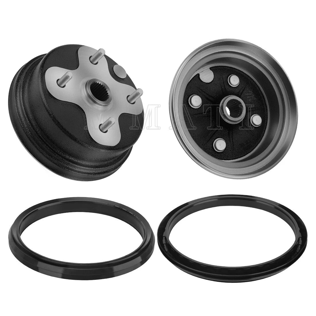 Set of 2 Front Wheel Brake Drums W/Seals for Yamaha Timberwolf 250 (1994–2000)