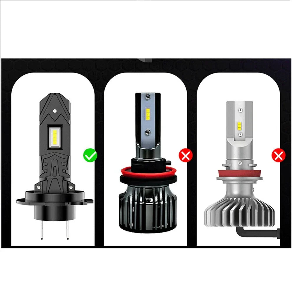 2 x H7 LED Headlight Bulbs for Car