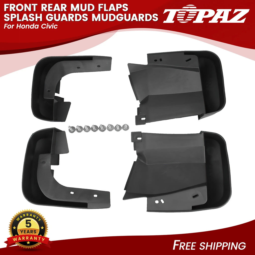 Set of 4 Mud Flaps for Honda Civic (2008–2011)