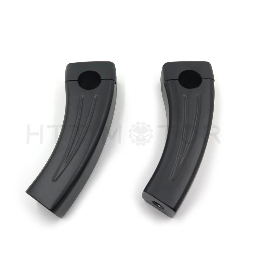 Set of 2 Black 7/8" 22mm Bar Clamp Risers for Dirt Bike ATV Quad