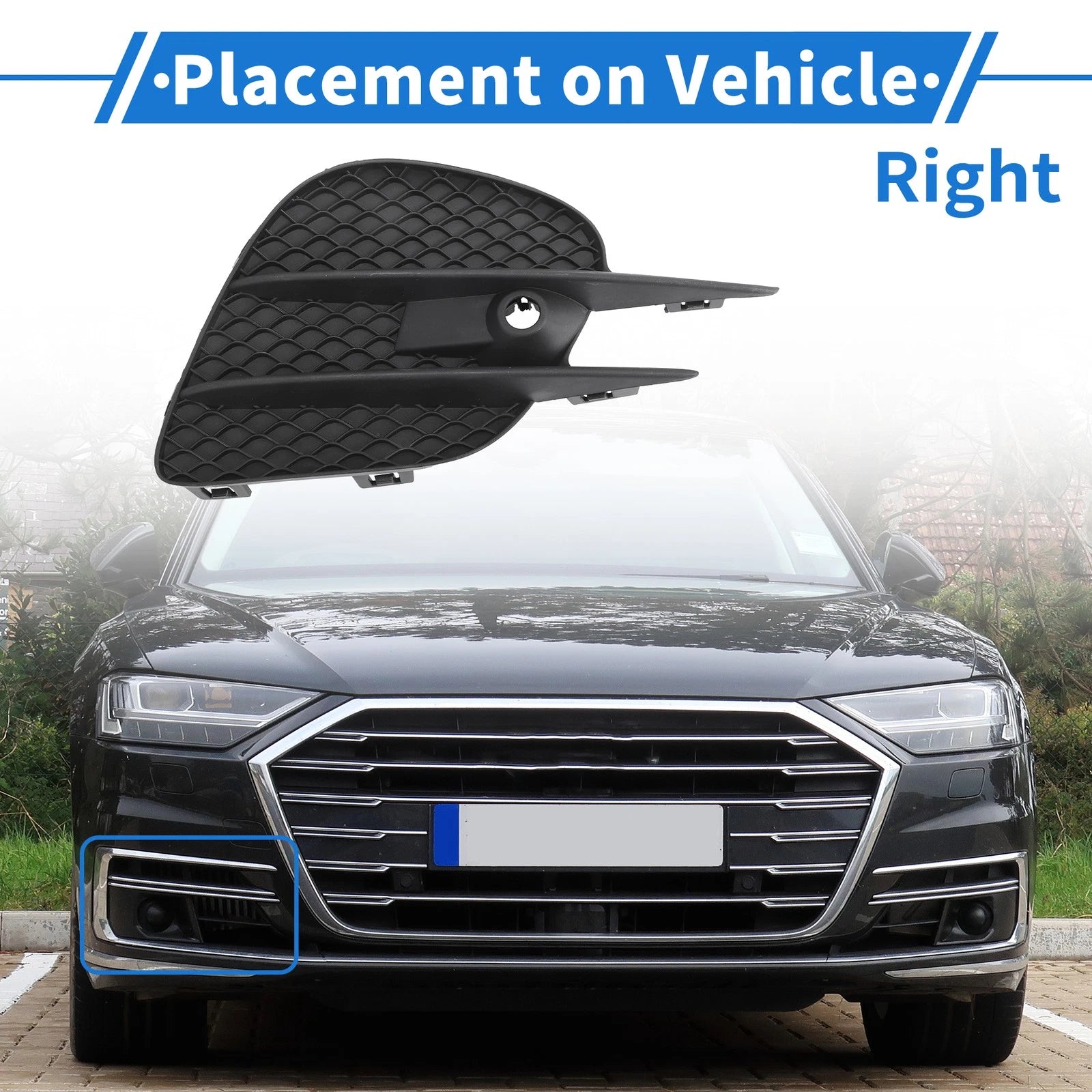 1 Pc Fog Light Grill for Mercedes-Benz GLC300 (2016–2023) No.A2538853600
