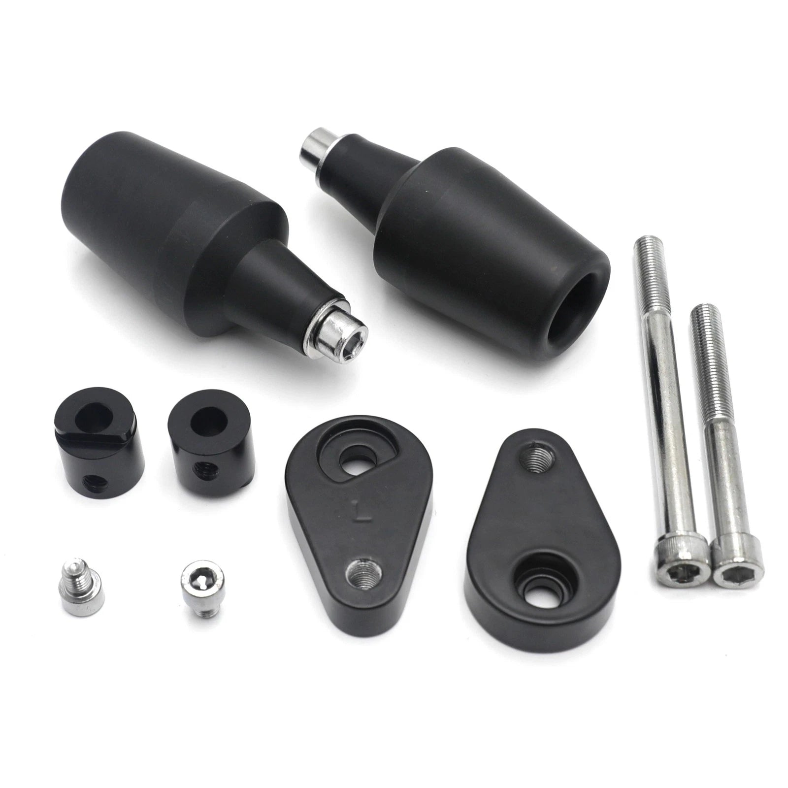 Black Motorcycle Frame Slider Crash Protector for Kawasaki Ninja 400 (2018–2025)