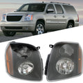 Headlight Assembly for GMC Yukon XL (2007–2014) Halogen Black Clear