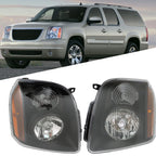 Headlight Assembly for GMC Yukon XL (2007–2014) Halogen Black Clear