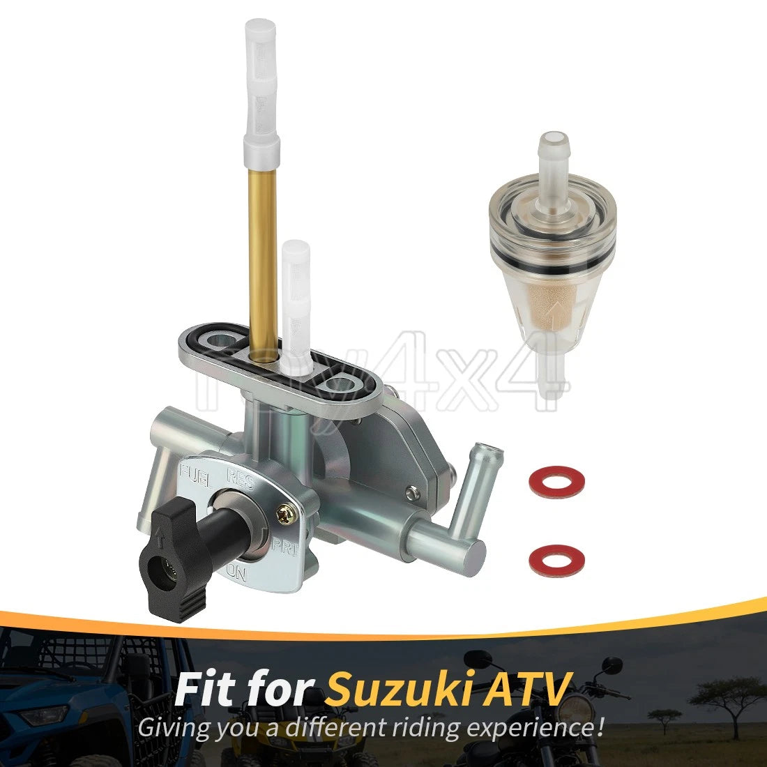 Fuel Petcock Valve & Filter for Suzuki QuadSport 400 Z LT-Z400 (2003–2008)