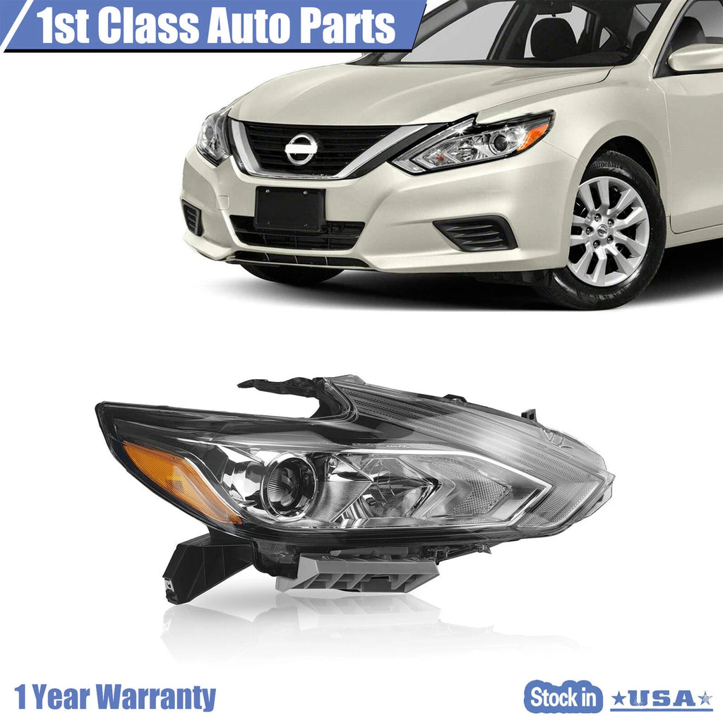 Halogen Headlight for Nissan Altima (2016–2018) Right Passenger Side