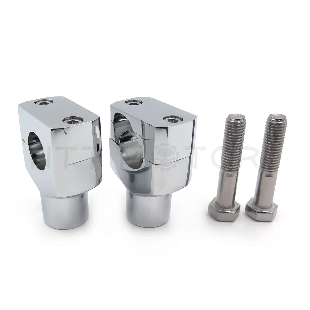 Pair Handle Bar Mount Riser Clamp for Motorbike 22mm (7/8'')