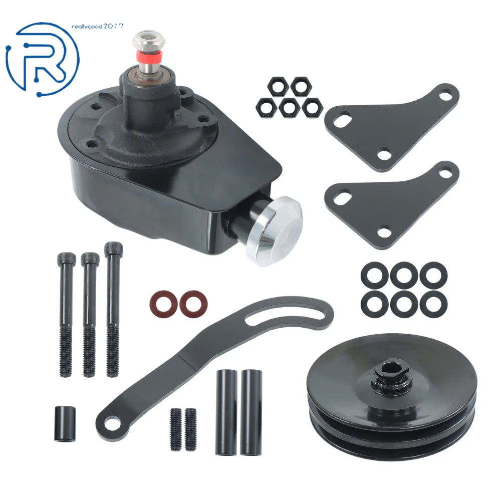 Power Steering Pump Bracket Pulley Kit for Chevy SBC (Short/Long)