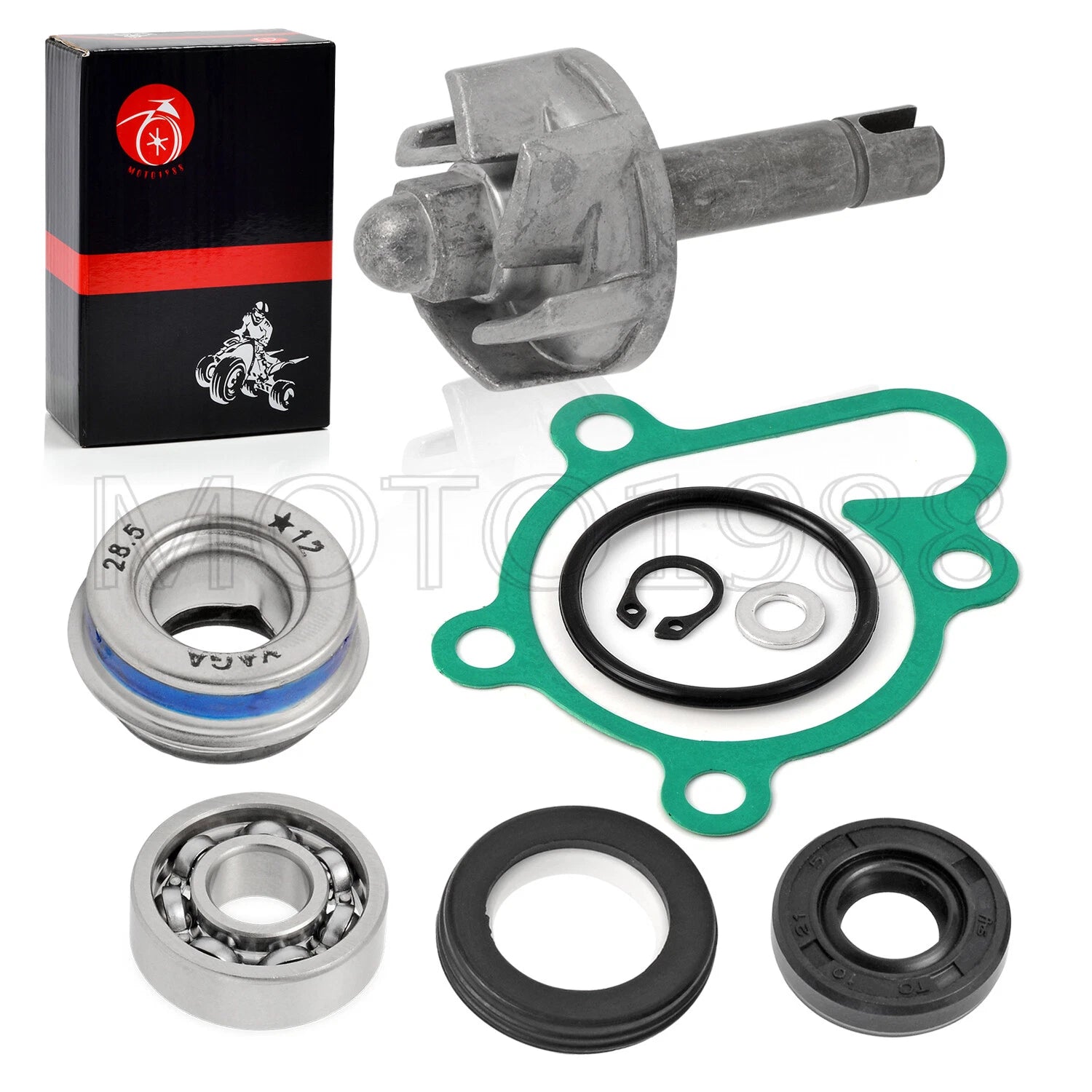 Water Pump Rebuild Kit for Yamaha Kodiak 400 (2000–2006) - Impeller, Shaft, Seal, Gasket