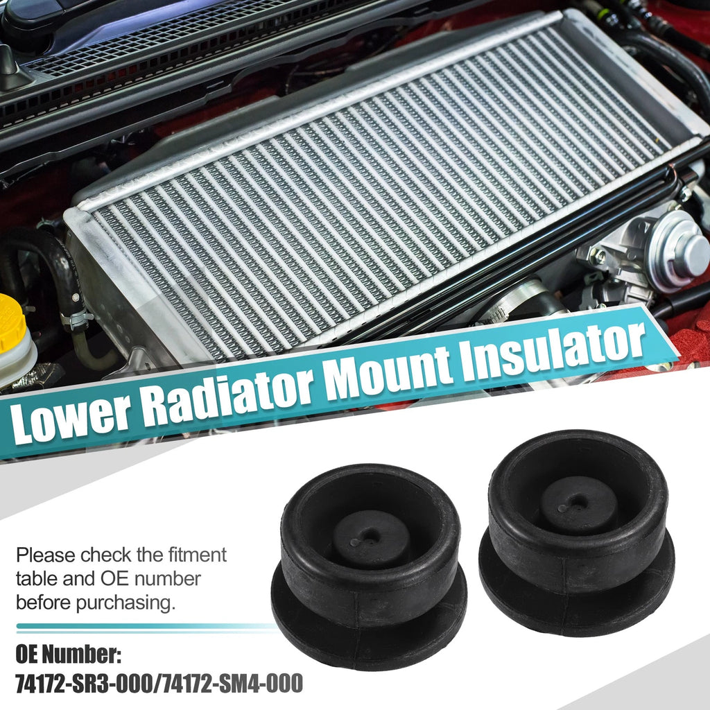 2X Lower Radiator Mount Insulator No. 74172-SR3-000 for Honda Accord (1996–1998)