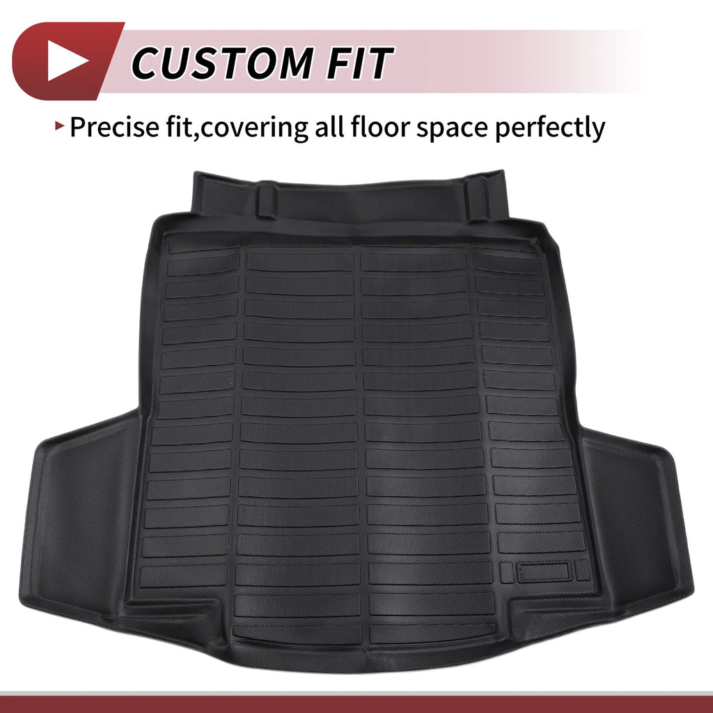 Cargo Liner Rear Trunk Mat for Chevy Malibu (2016–2025) TPE Long Grid Pattern