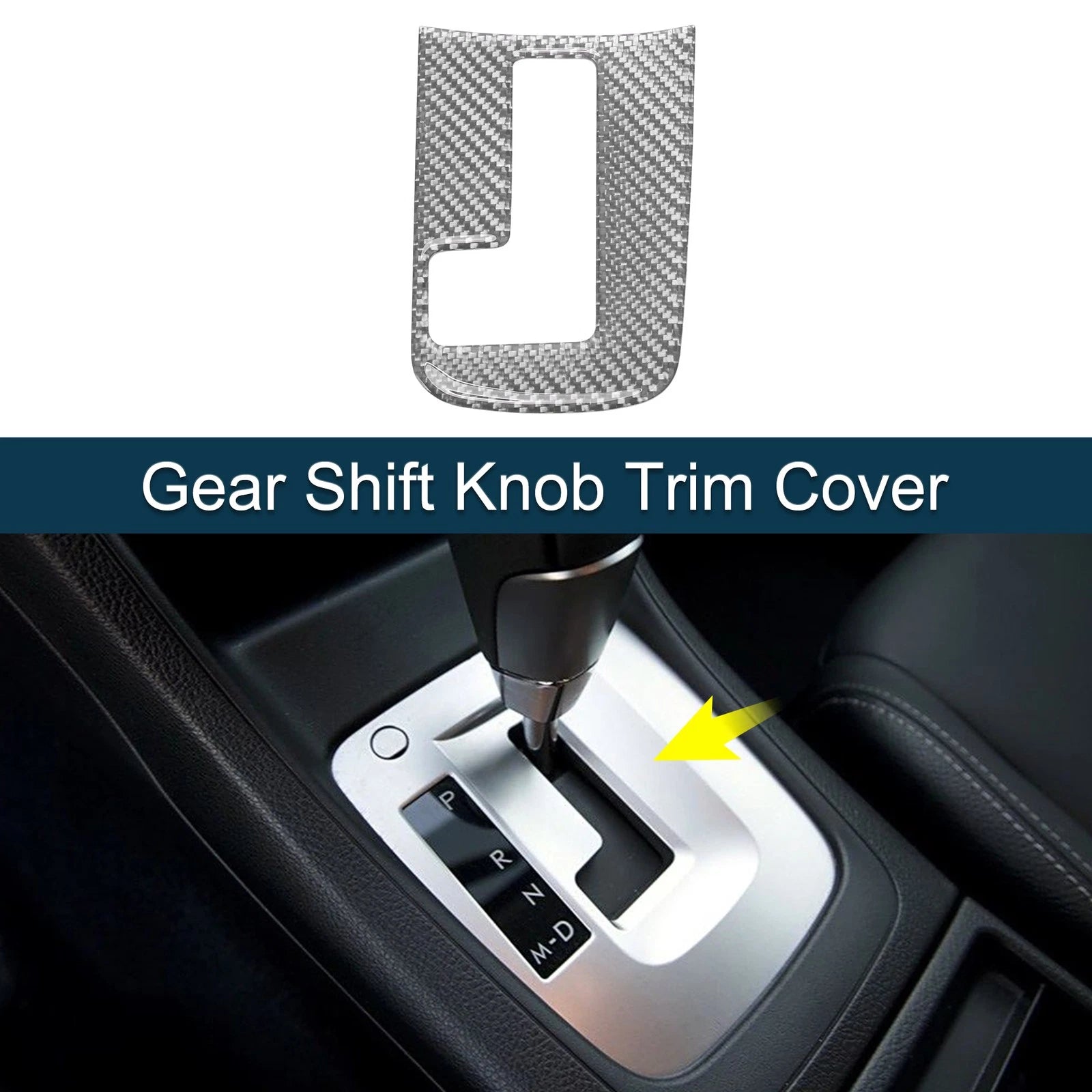 ABS Gear Shift Knob Cover Decal for Subaru Impreza (2012–2014) Silver Tone