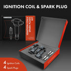 Set of 4 Ignition Coils & Iridium Spark Plugs for Honda Civic (2012–2015)