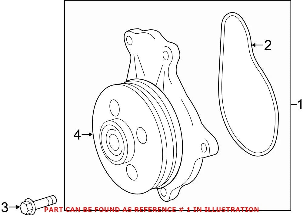 Genuine OEM Engine Water Pump for Lexus NX300h (2015–2020) 1610039575